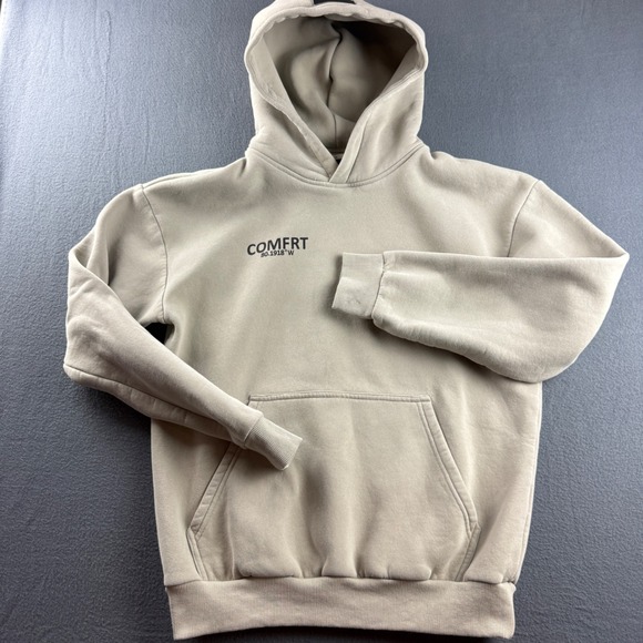 Comfrt Sweatsuit Men's M Beige Hoodie Sweatpants Loungewear Leisure Fleece - Picture 2 of 16